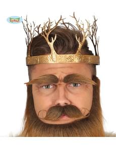 Couronne métallique roi des trônes dorée adulte