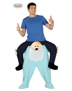 Baby Huckepack Kostüm für Erwachsene